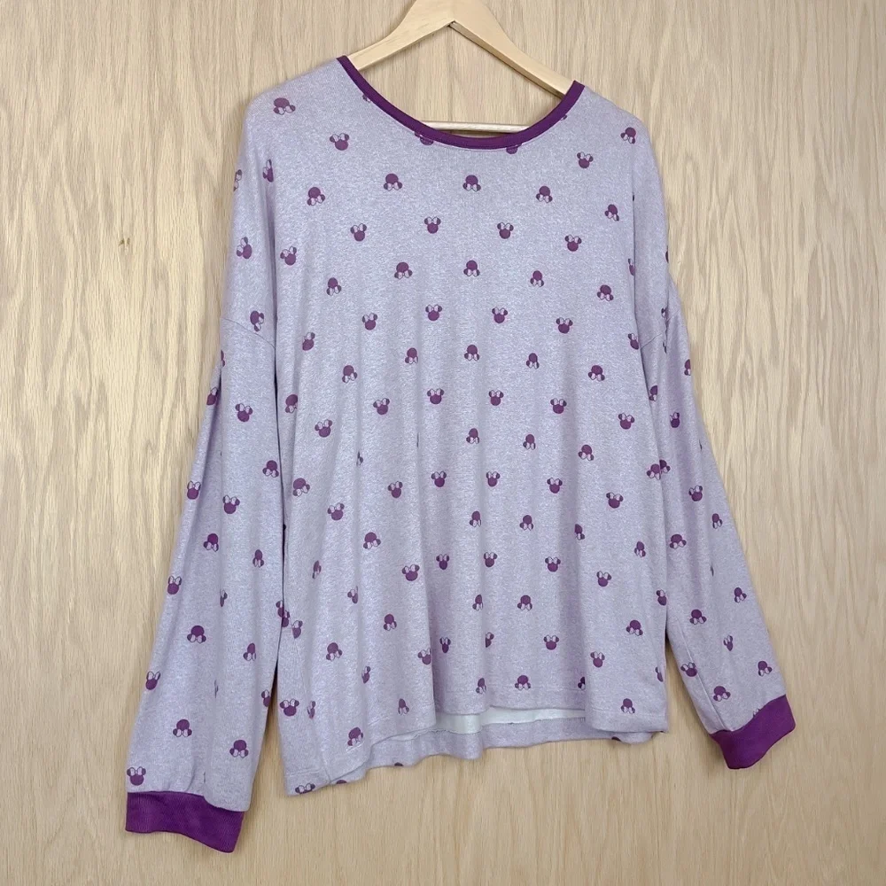 Disney Character Cozy Purple Minnie Mouse Pajama Set - Picture 7 of 16